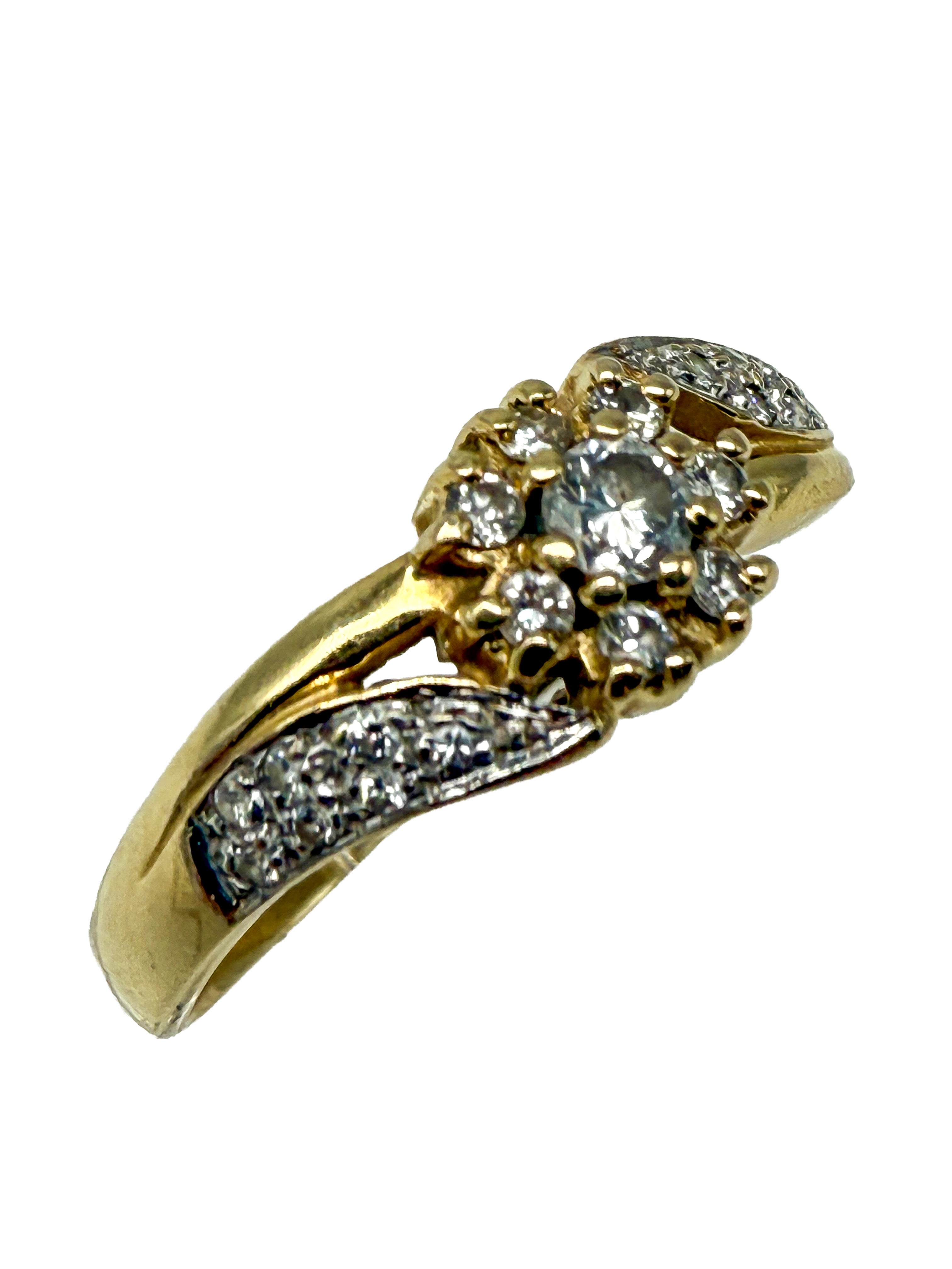 585er Gelbgold Ring mit Diamanten