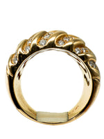 Laden Sie das Bild in den Galerie-Viewer, Bulgari Ring 750er Gelbgold mit Diamanten
