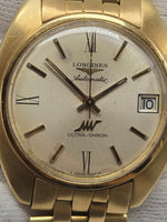 Laden Sie das Bild in den Galerie-Viewer, Longines Ultra-Chron Automatic, 18 Karat Gelbgold mit Goldarmband, Ref. 8072-1
