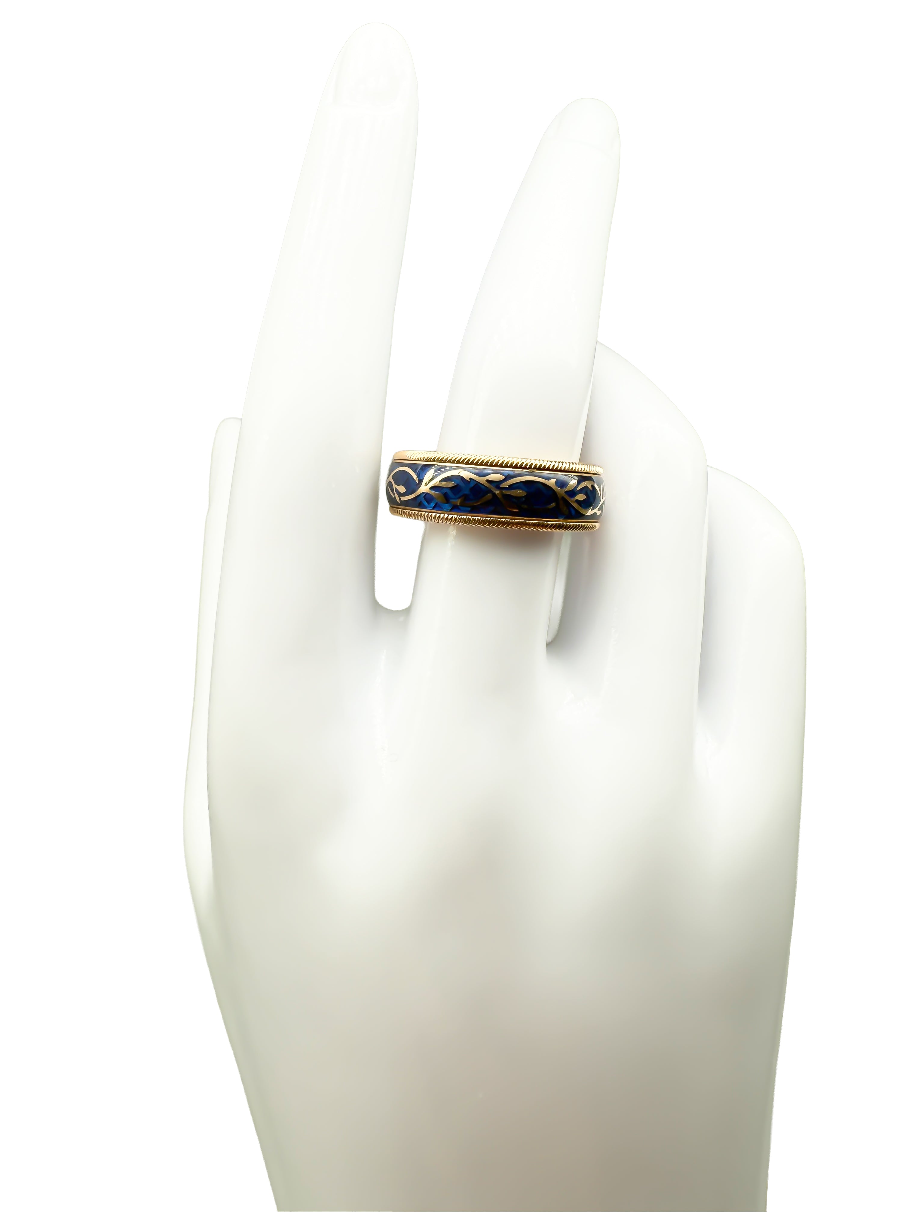 Wellendorff Ring 750er Gelbgold mit Diamanten kaltemaille