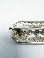 Laden Sie das Bild in den Galerie-Viewer, Art Deco Brooch in 14K White Gold with Diamonds
