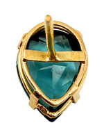 Laden Sie das Bild in den Galerie-Viewer, Saphir Ohrringe, 750er Gelbgold, Tropfenform
