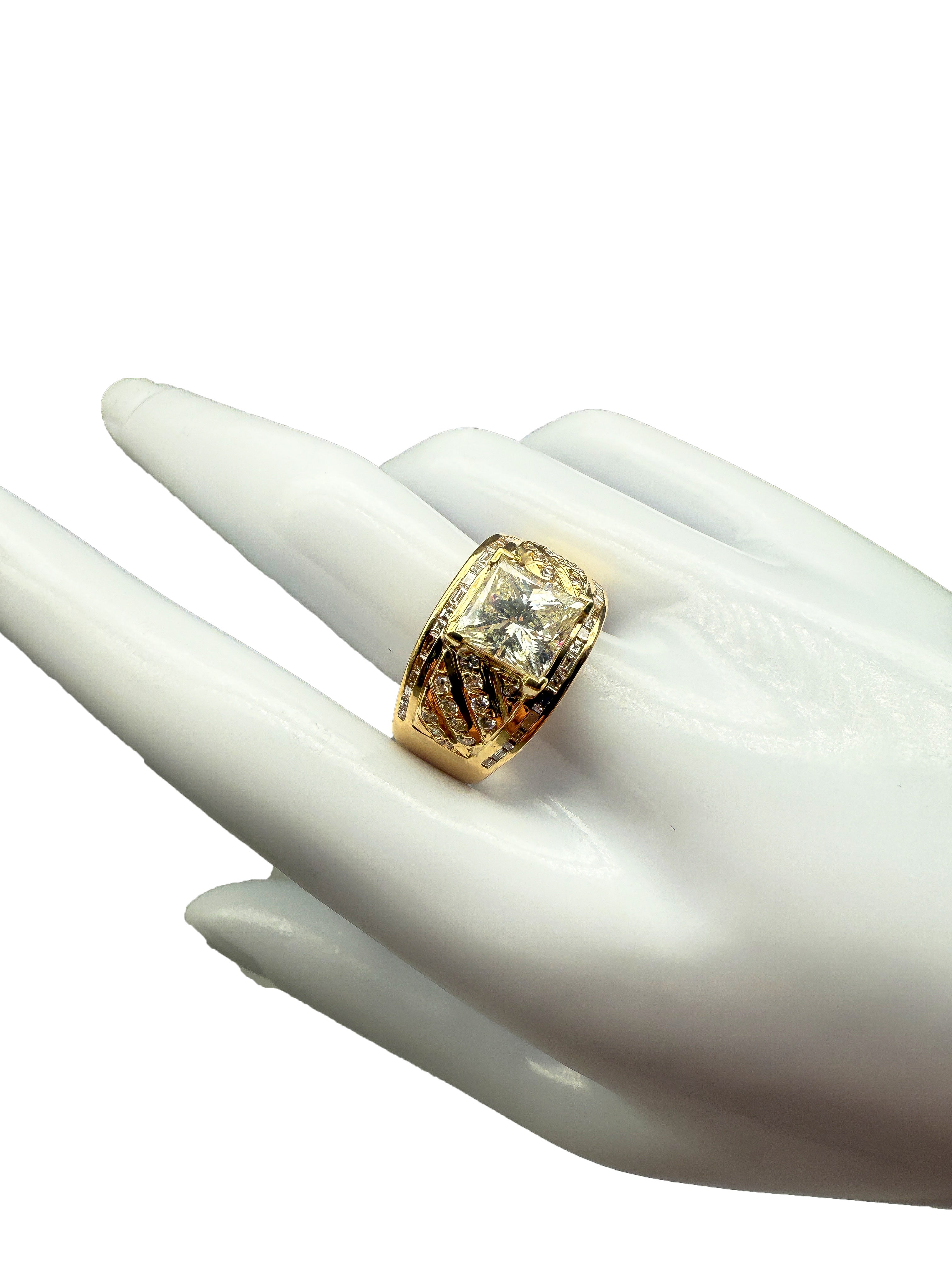 750er Gelbgold Ring mit Diamanten