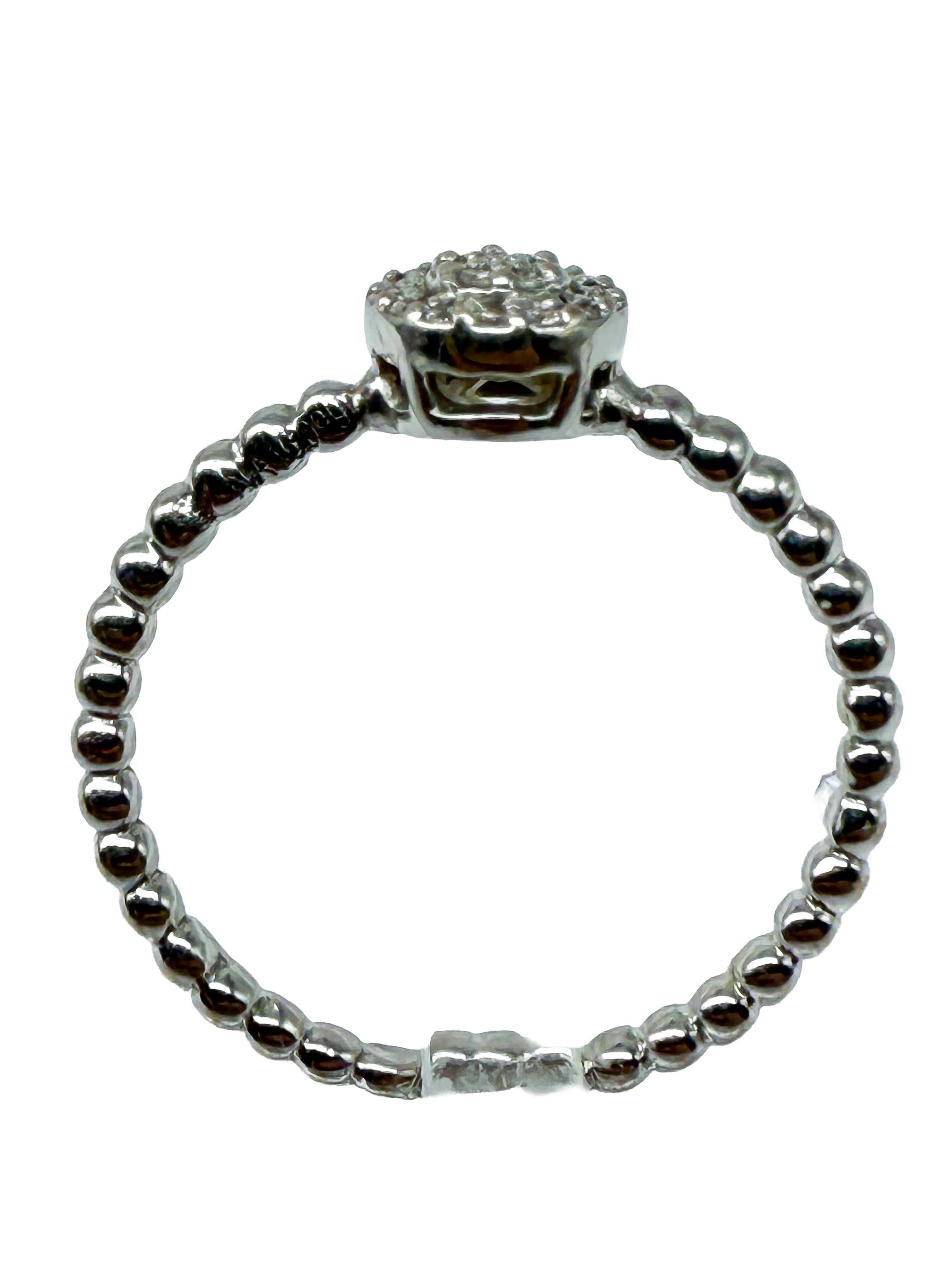 750er Weißgold Ring mit Diamanten