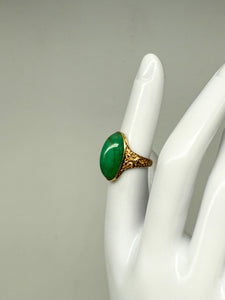 Ring 585er Gelbgold mit Chrysopras