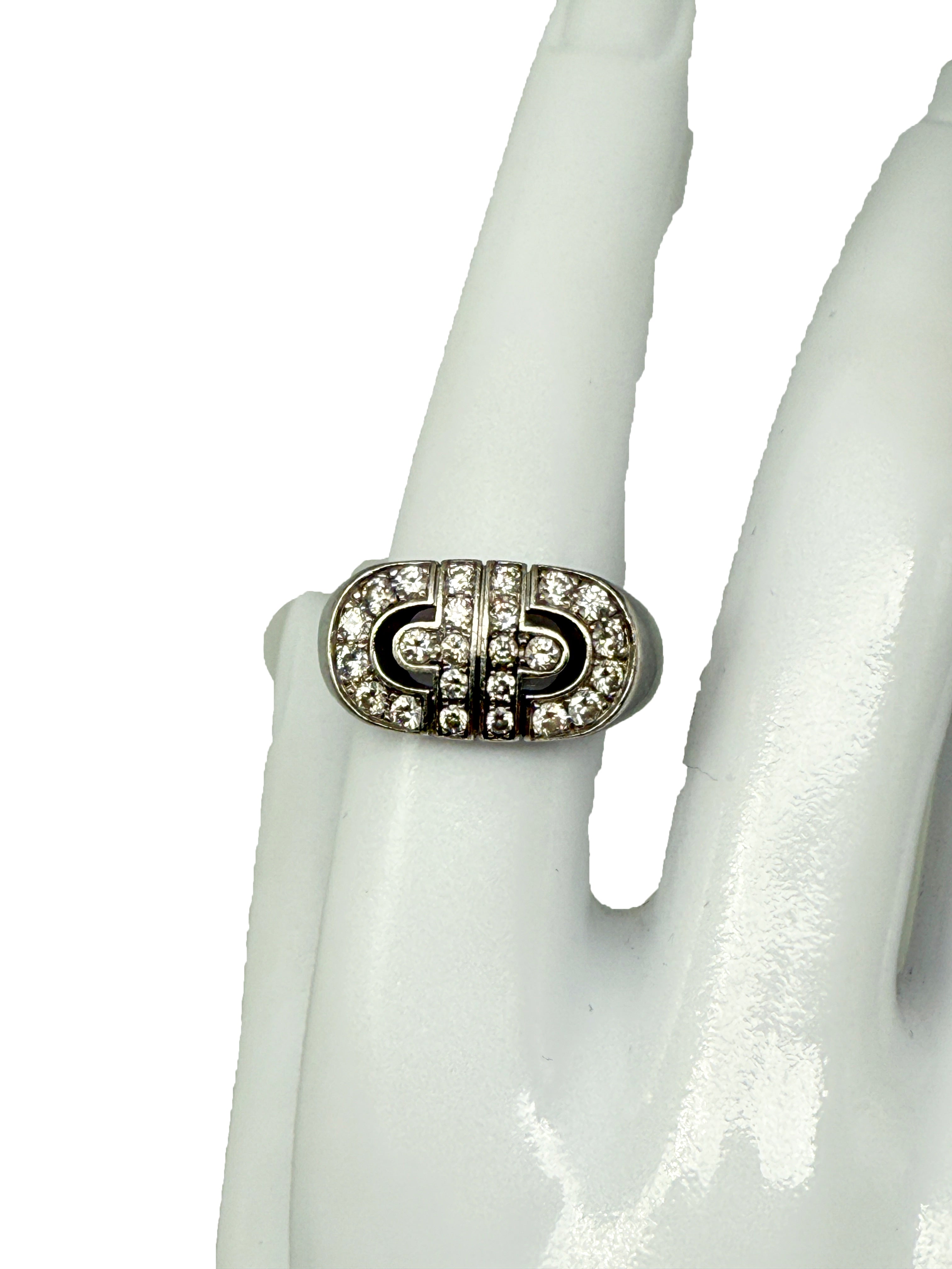 Bulgari Ring mit Diamanten 750er Weißgold
