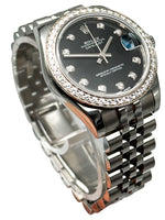 Laden Sie das Bild in den Galerie-Viewer, Rolex Datejust 31 – Ref. 178384 – Edelstahl – Diamantlünette – Auto
