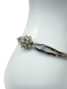 585er Weißgold; Armband mit Diamanten