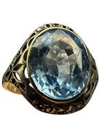 Laden Sie das Bild in den Galerie-Viewer, Ring 585er Weißgold mit Aquamarin und Diamanten

