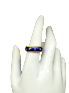 Wellendorff Ring 750er Gelbgold mit Diamanten kaltemaille