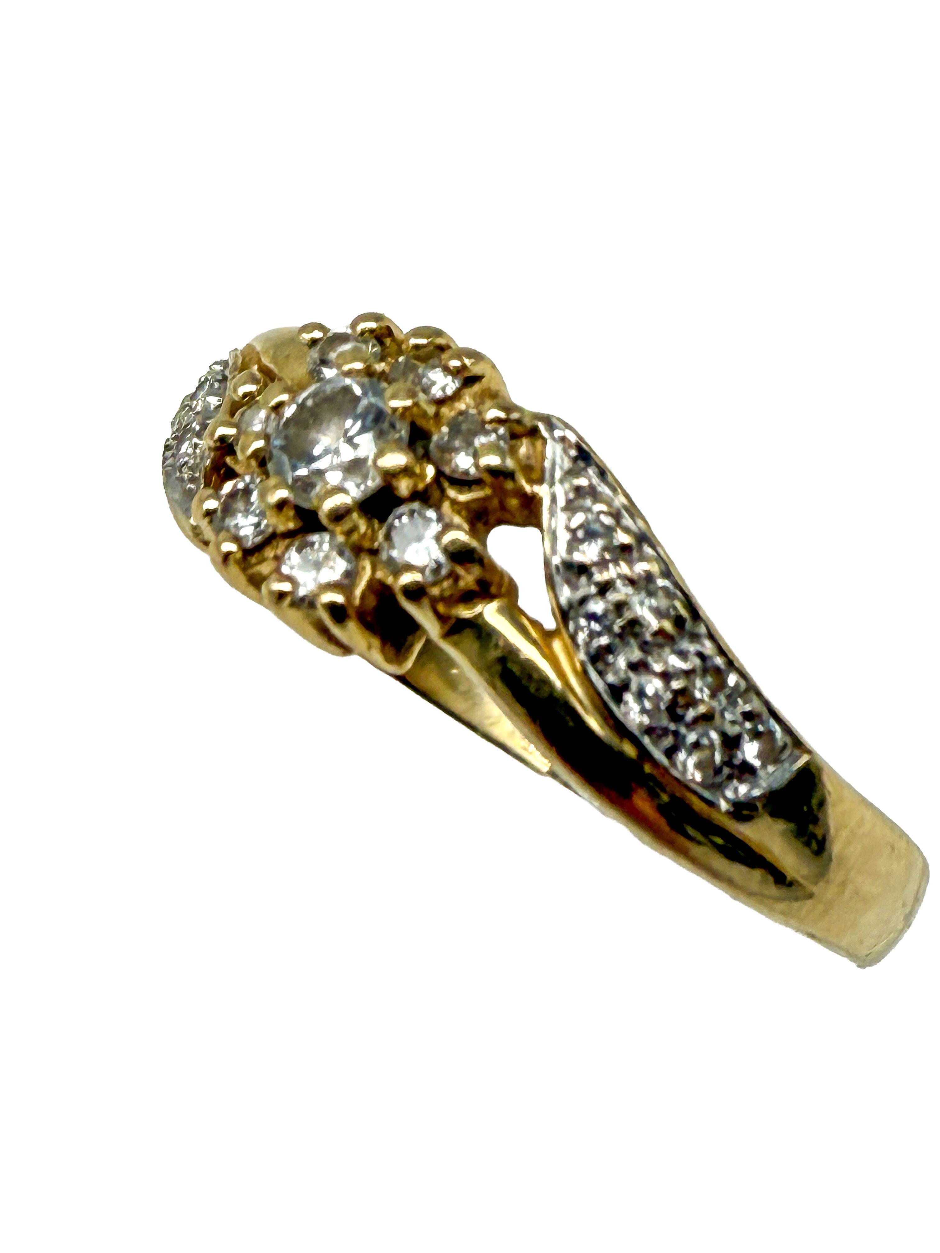 585er Gelbgold Ring mit Diamanten