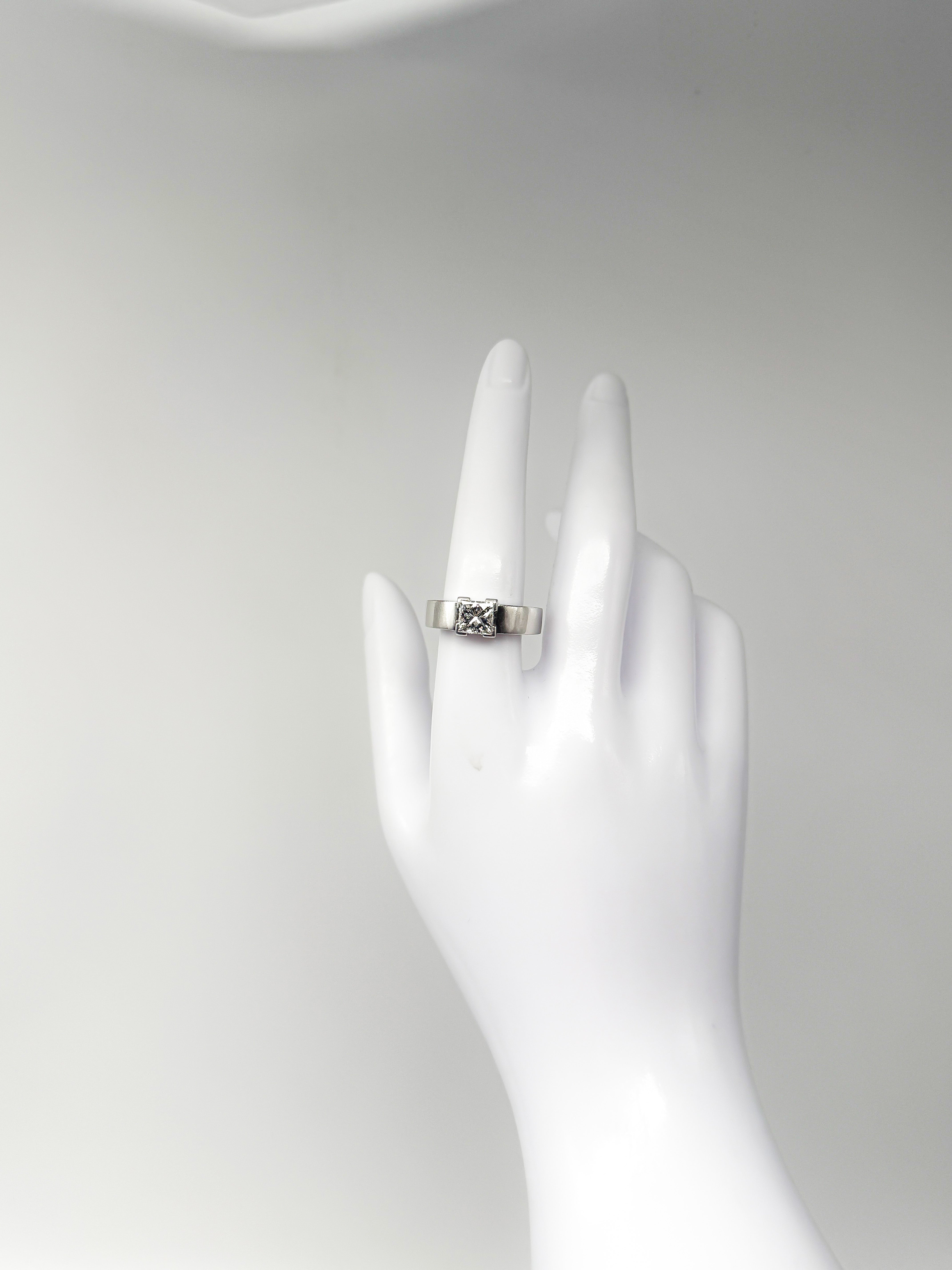 Ring Platin 950er mit Diamanten mit Zertifikat