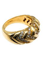 Laden Sie das Bild in den Galerie-Viewer, Bulgari Ring 750er Gelbgold mit Diamanten
