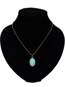 585er Gelbgold Collier mit Opal