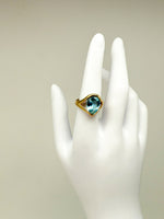 Laden Sie das Bild in den Galerie-Viewer, Augusta 750er Gelbgold Ring mit einem Aquamarin
