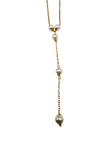 Gold Halskette mit Perlen 750er