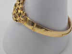 Laden Sie das Bild in den Galerie-Viewer, Antiker Gold-Armreif mit Smaragden und Diamanten - Historismus - 14K
