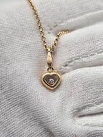 Laden Sie das Bild in den Galerie-Viewer, Chopard "Happy Diamonds" Halskette 41cm - 18K Gelbgold
