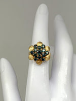 Laden Sie das Bild in den Galerie-Viewer, 585er Gelbgold Ring mit Saphir; Zertifikat vorhanden
