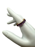 Laden Sie das Bild in den Galerie-Viewer, 750er Gelbgold Ring mit Amethyste
