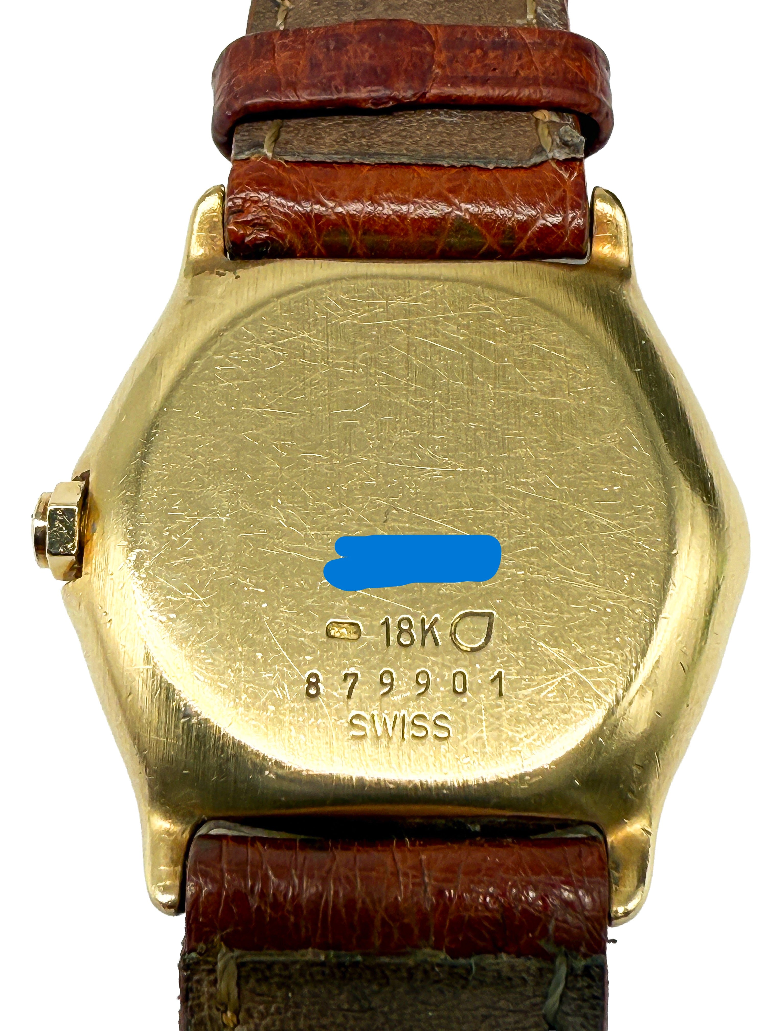 Ebel 1911 Damenarmbanduhr – 18 Karat Gelbgold | Quarz | Lederarmband | 879901