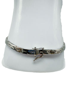 585er Weißgold; Armband mit Diamanten