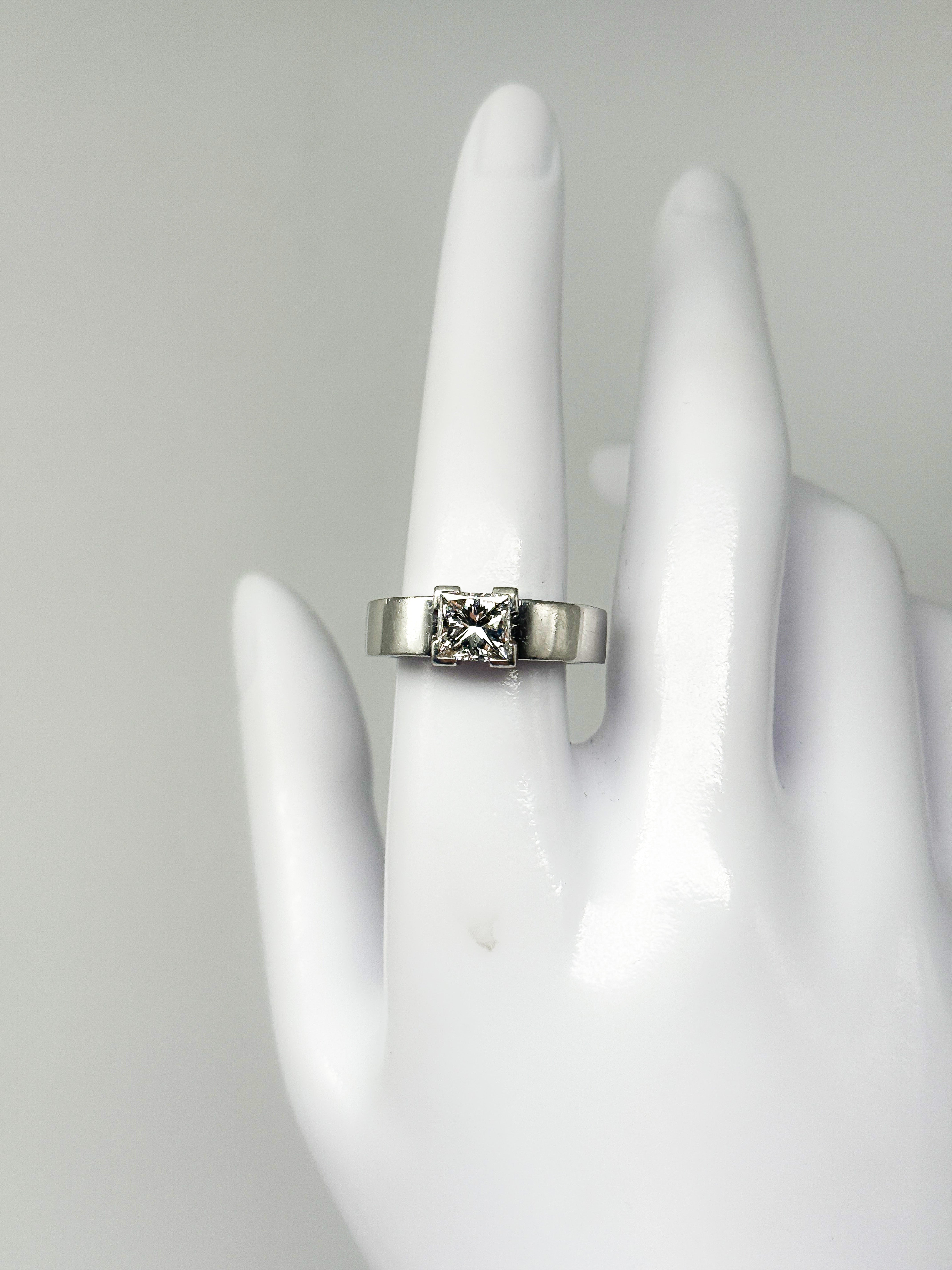 Ring Platin 950er mit Diamanten mit Zertifikat