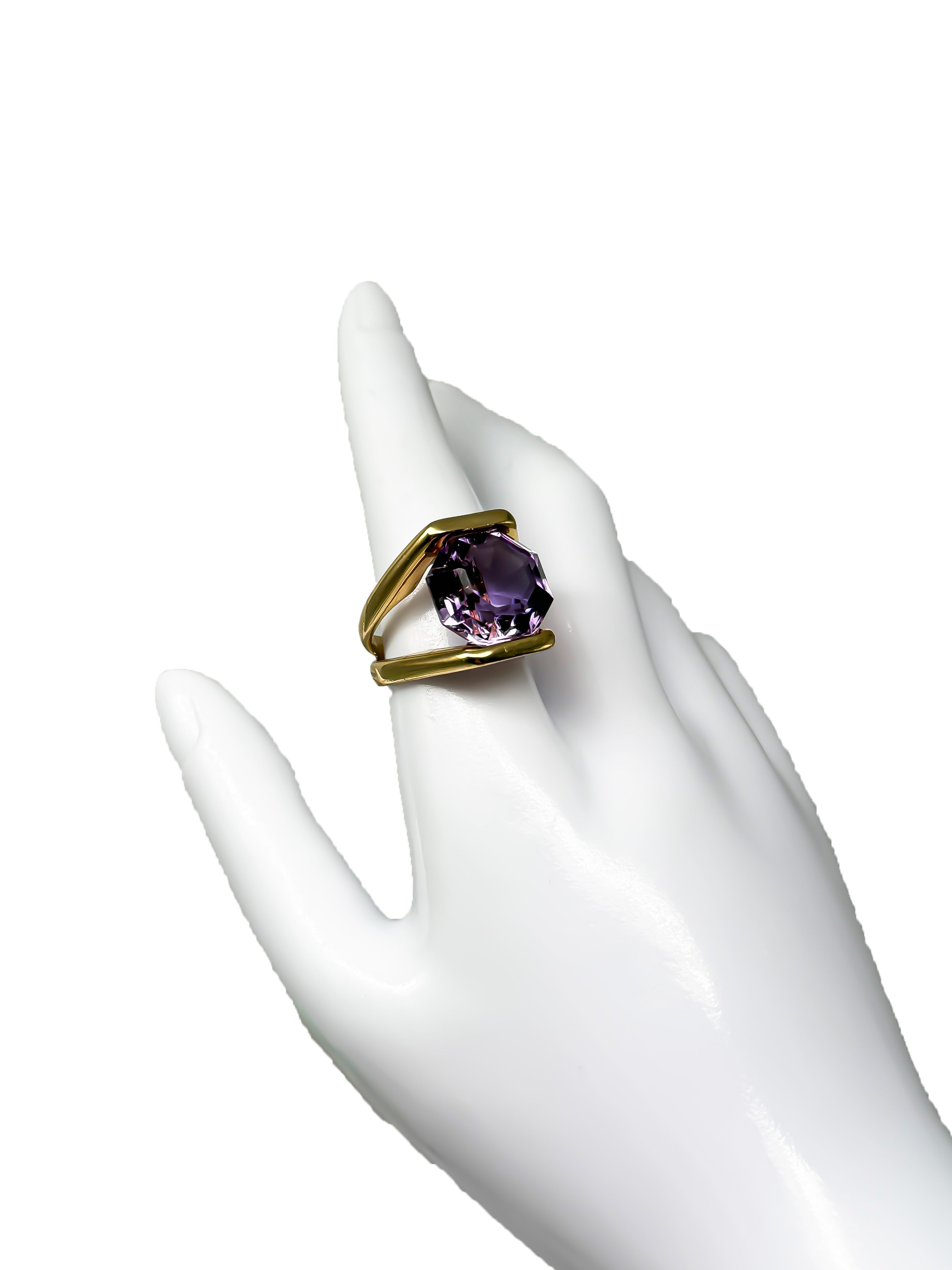 Ring 750er Gelbgold mit Amethyst
