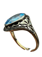 Laden Sie das Bild in den Galerie-Viewer, Ring 585er Weißgold mit Aquamarin und Diamanten
