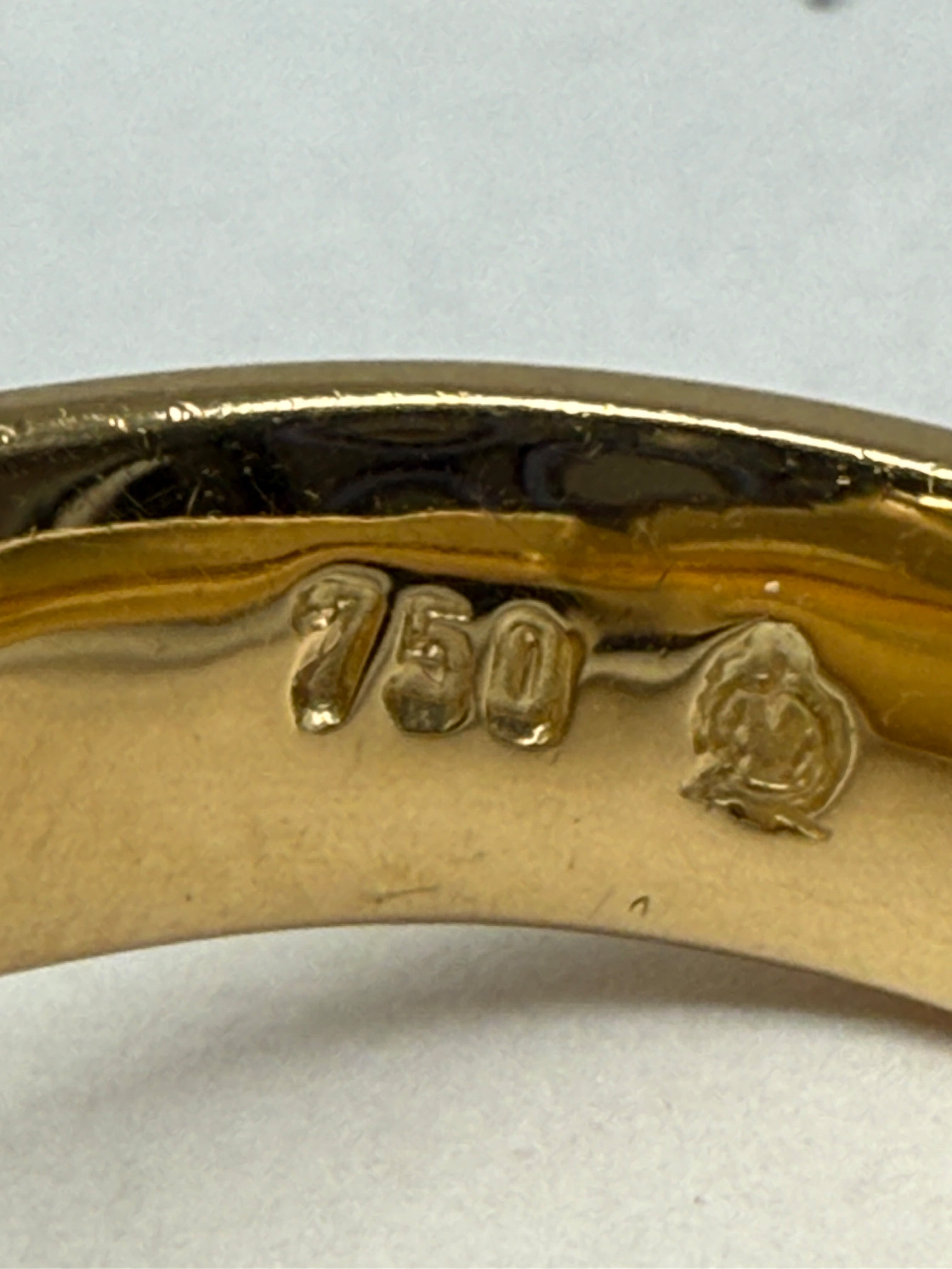750er Gelbgold Ring mit Turmalin