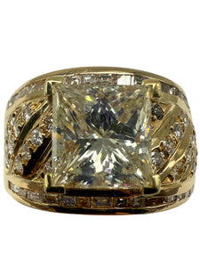 750er Gelbgold Ring mit Diamanten