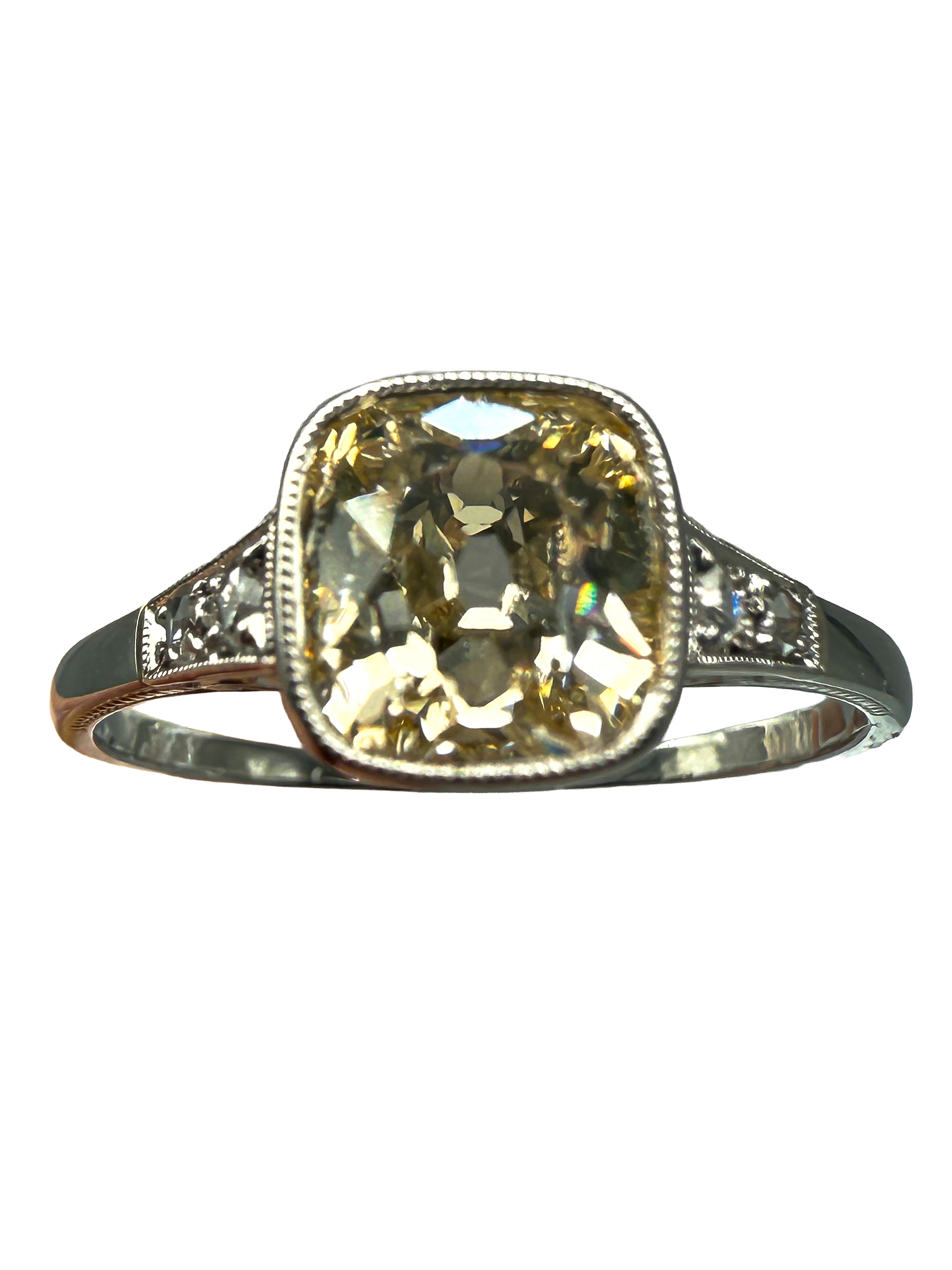 Ring 750er Weißgold mit Diamanten und Zertifikat