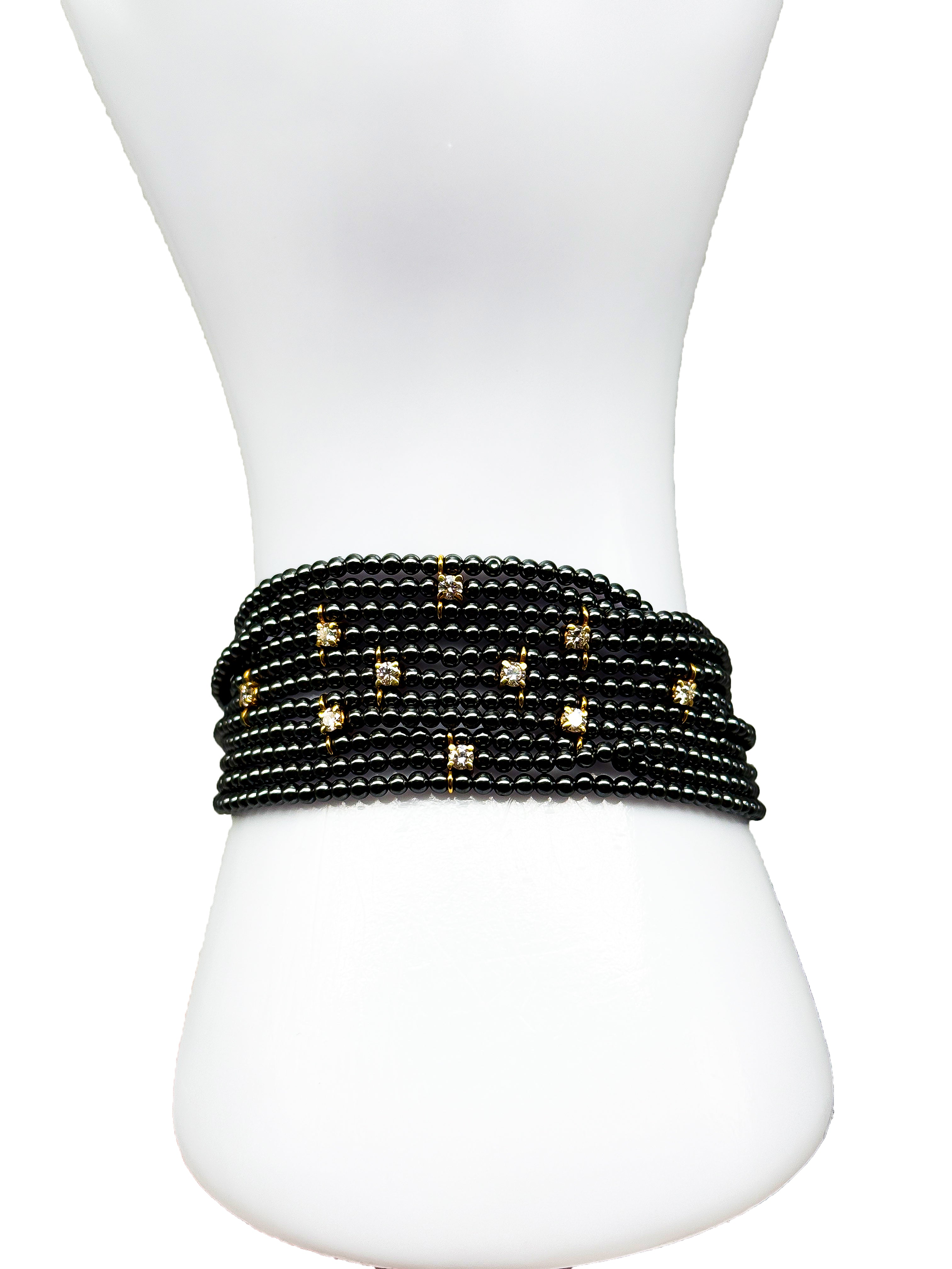 Armband und Halsketten Set mit Tahit-Perlen und Diamanten