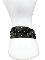 Laden Sie das Bild in den Galerie-Viewer, Armband und Halsketten Set mit Tahit-Perlen und Diamanten
