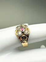 Laden Sie das Bild in den Galerie-Viewer, Gelbgold 585er Ring mit Rubin und Diamanten

