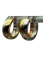 Laden Sie das Bild in den Galerie-Viewer, 585er Gelbgold und Weißgold Ohrringe mit Diamanten
