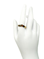 Laden Sie das Bild in den Galerie-Viewer, Ring 585er Gelbgold mit grünen Diamanten
