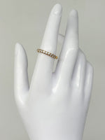 Laden Sie das Bild in den Galerie-Viewer, 18K Gelbgold Ring mit Diamanten, halber Memory ring
