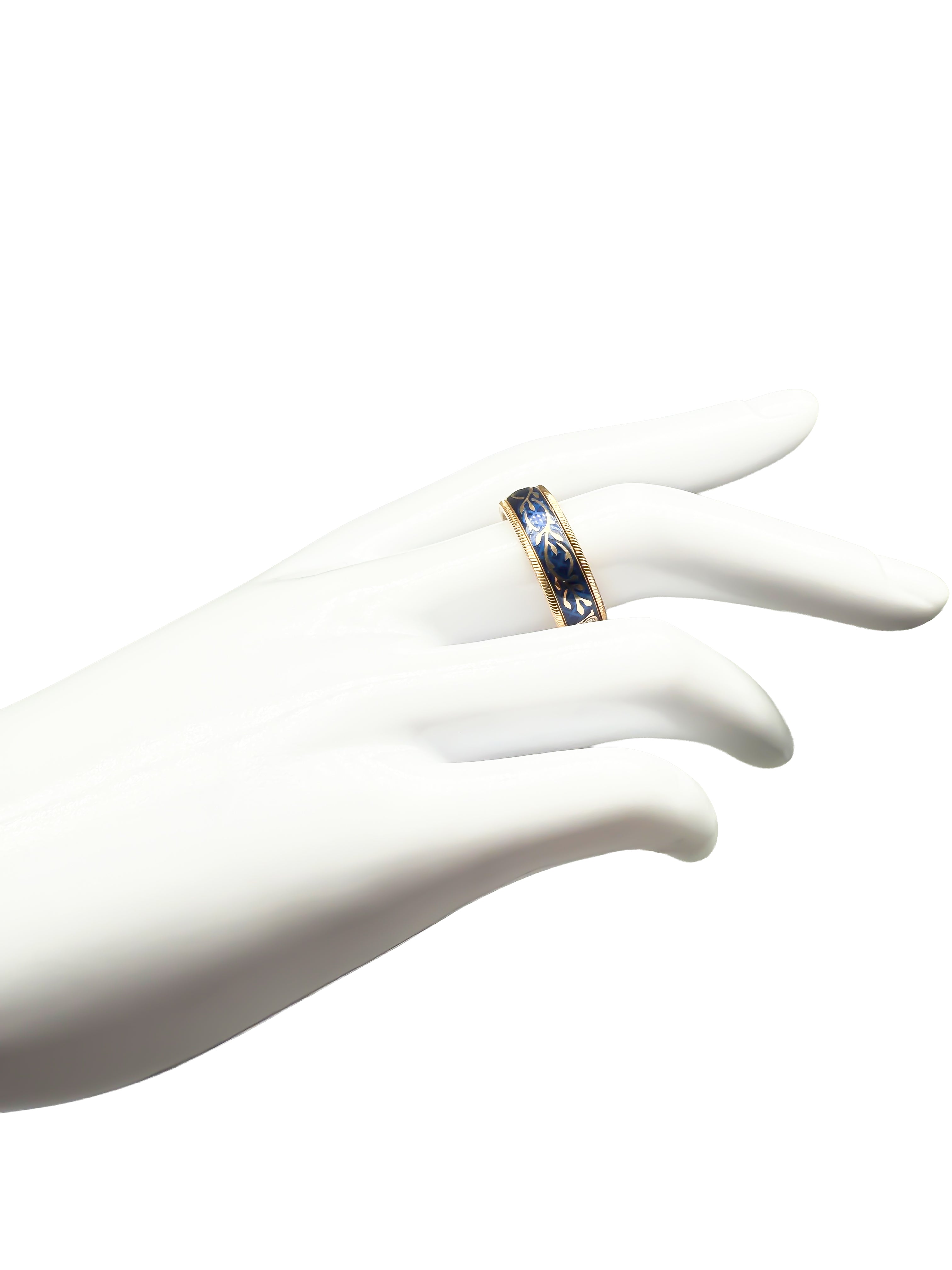 Wellendorff Ring 750er Gelbgold mit Diamanten kaltemaille