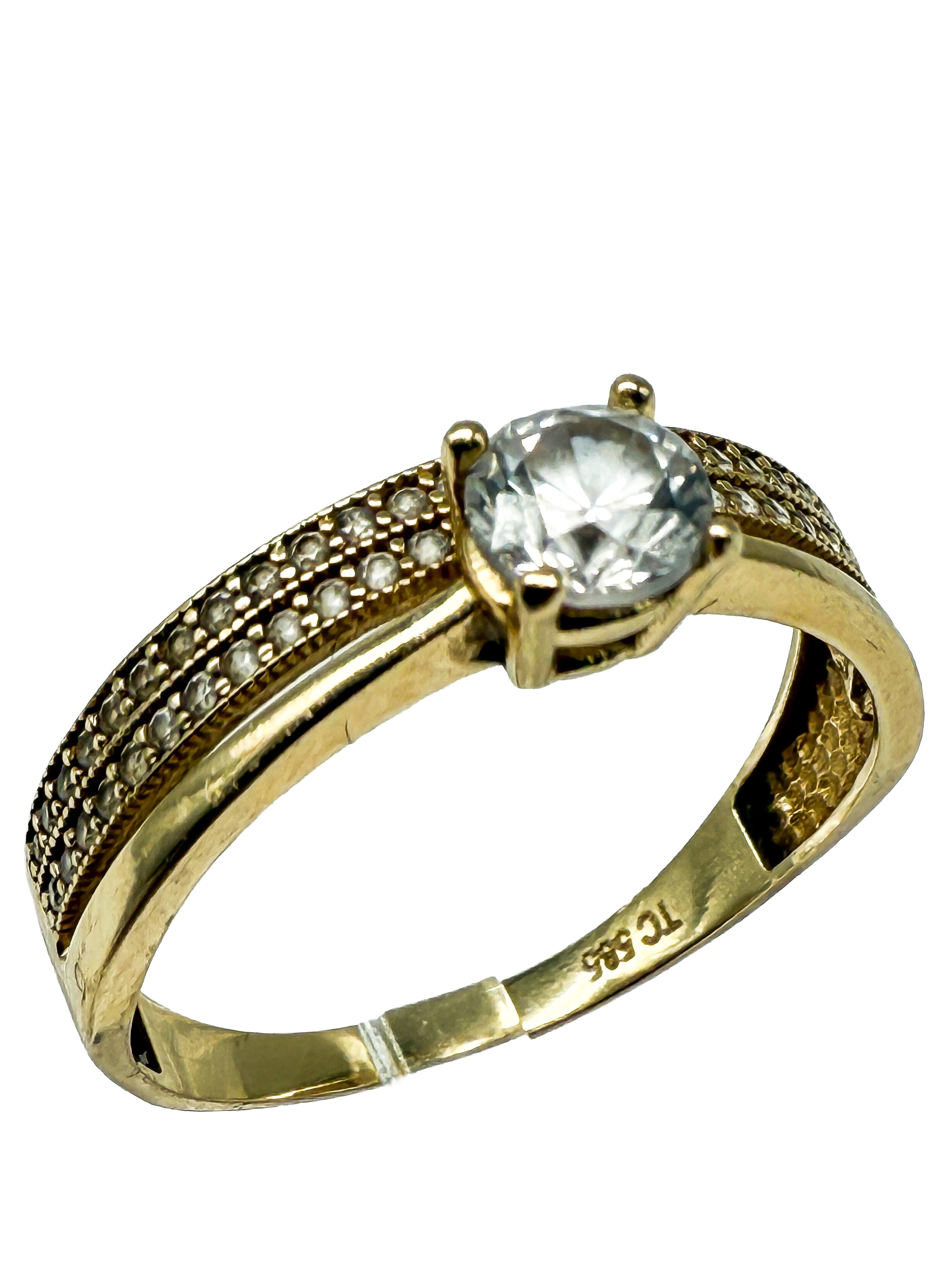 Ring Gelbgold mit Diamanten aus 585er
