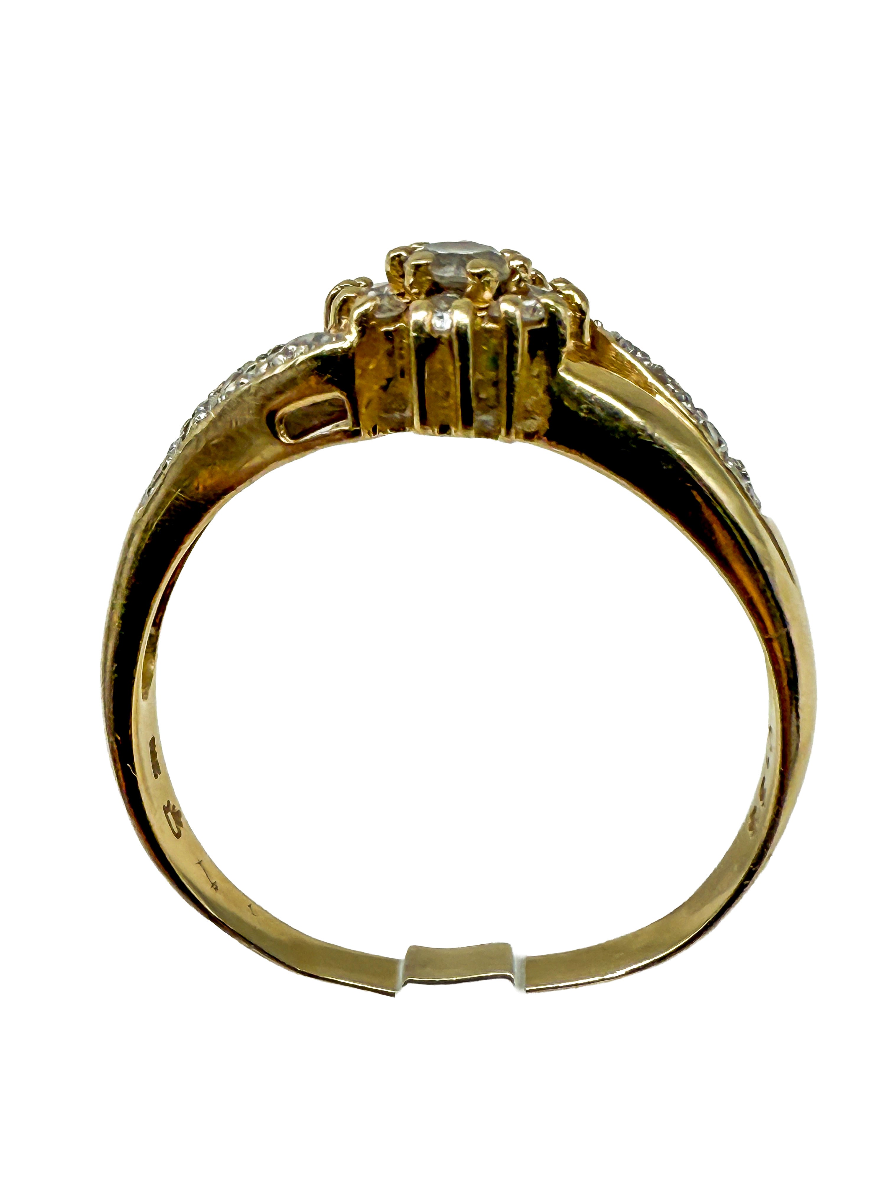 585er Gelbgold Ring mit Diamanten