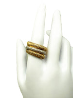 Laden Sie das Bild in den Galerie-Viewer, 585er Gelbgold und Weißgold Ring mit Diamanten
