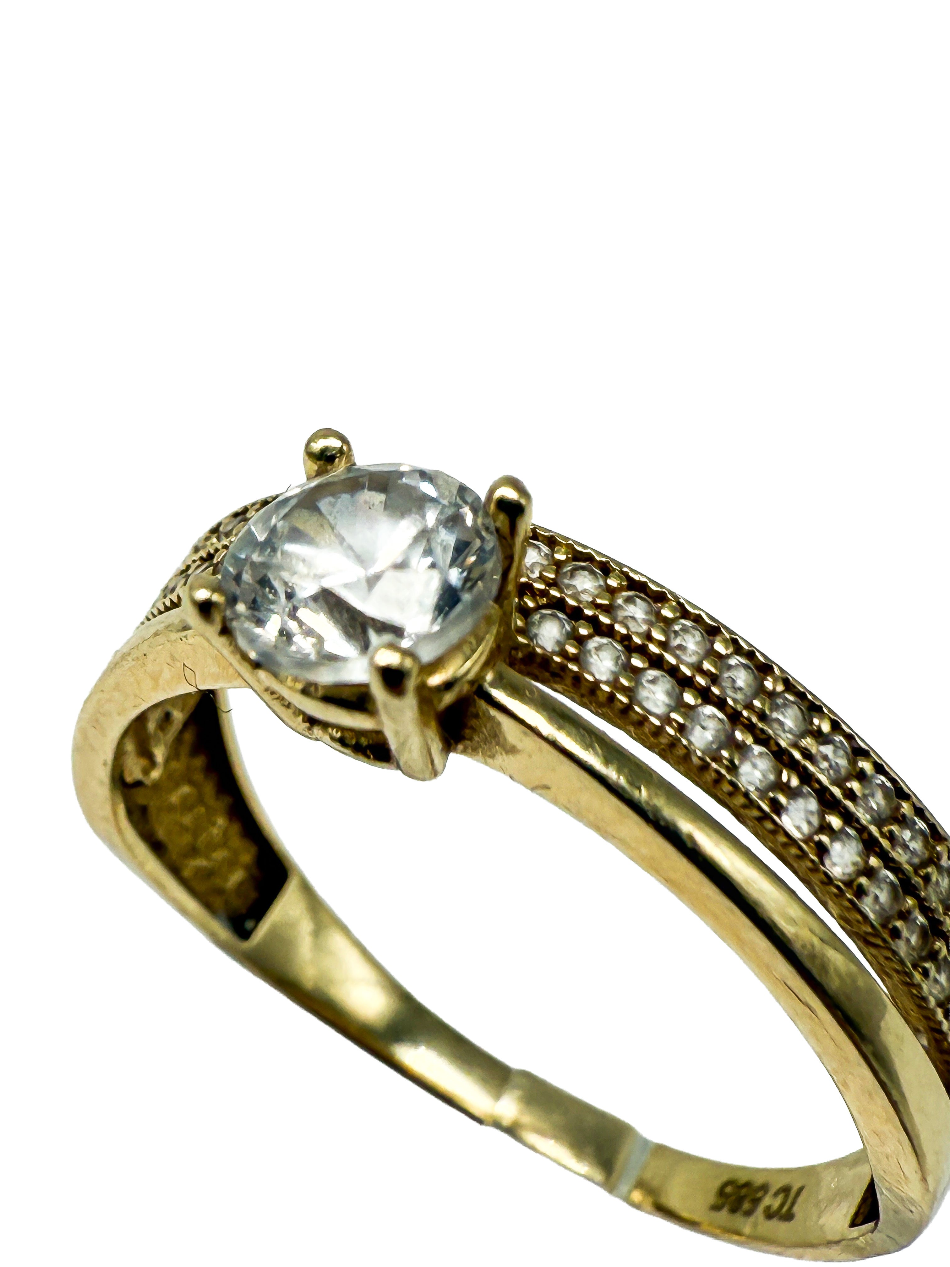 Ring Gelbgold mit Diamanten aus 585er