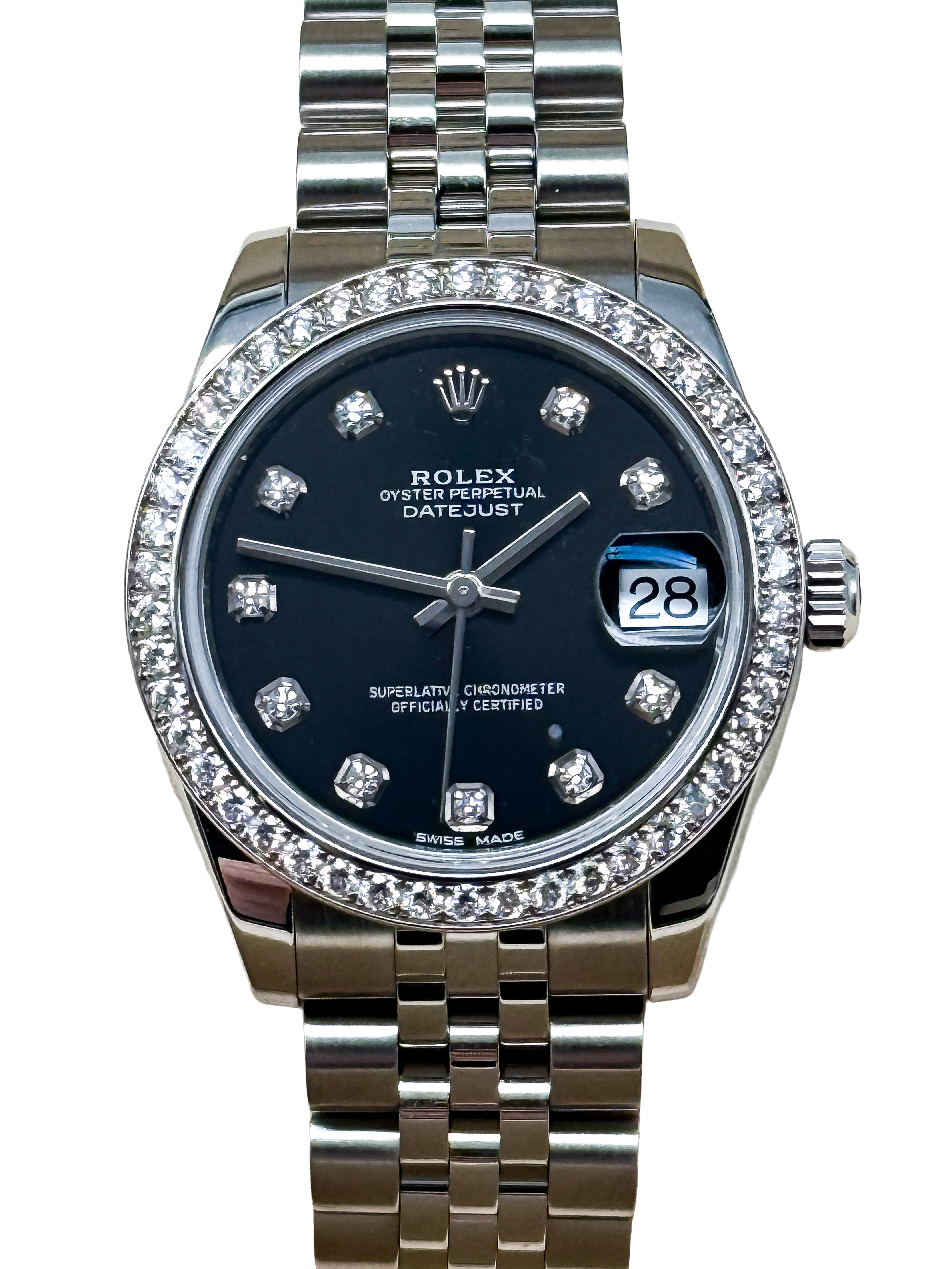 Rolex Datejust 31 – Ref. 178384 – Edelstahl – Diamantlünette – Auto