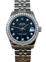 Laden Sie das Bild in den Galerie-Viewer, Rolex Datejust 31 – Ref. 178384 – Edelstahl – Diamantlünette – Auto
