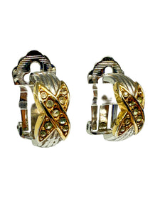 Dior, Schmuck Set, Ohrringe und Collier, vergoldet