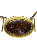 Laden Sie das Bild in den Galerie-Viewer, 750er Gelbgold Collier mit Matrixopal
