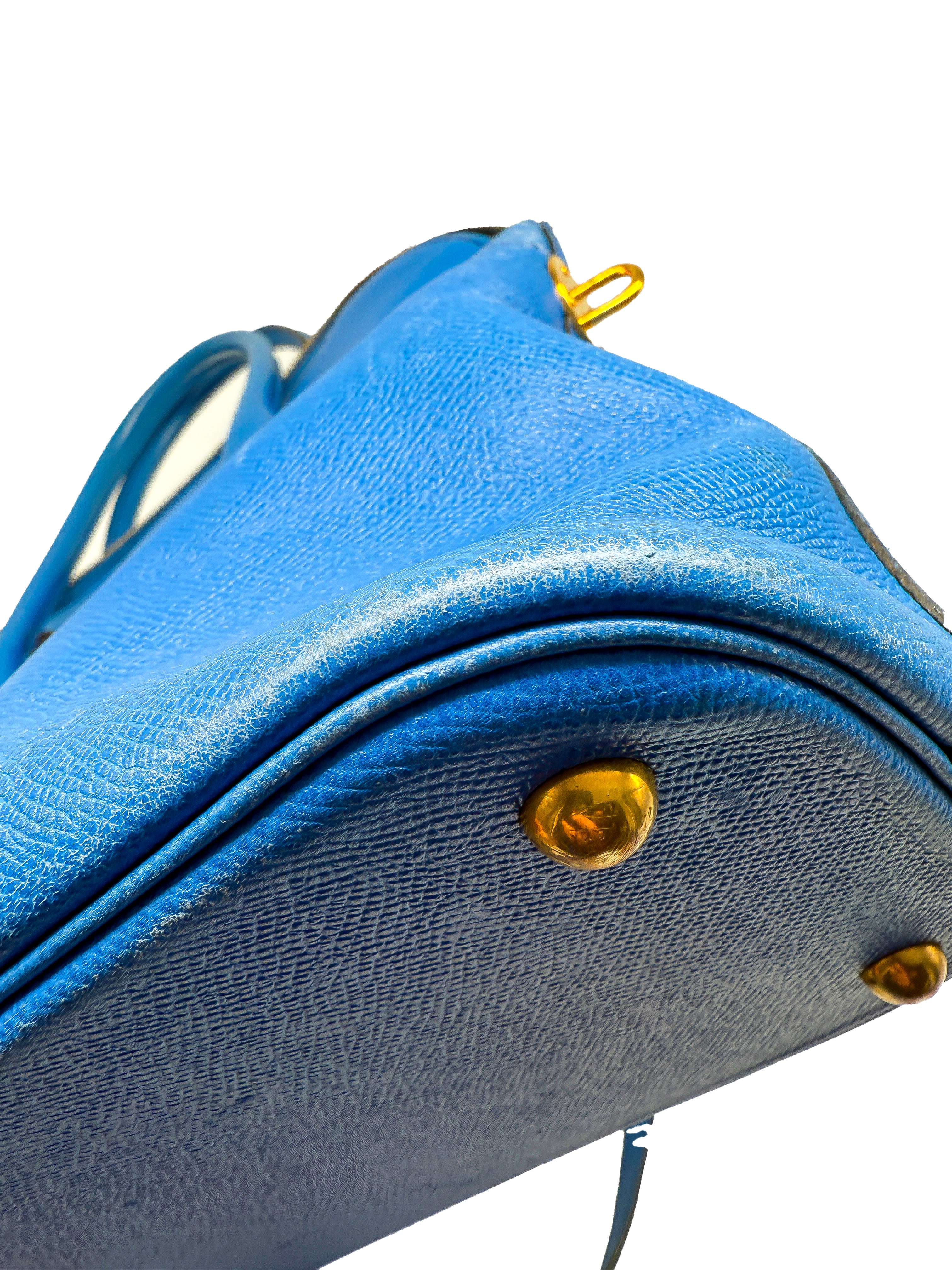 Hermes Bolide 35 - Blau - Gold Hardware - Leder