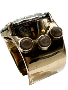 585er Gelbgold Ring mit antiker griechischer Münze