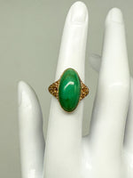 Laden Sie das Bild in den Galerie-Viewer, Ring 585er Gelbgold mit Chrysopras
